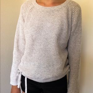 Madewell Waffle Stitch Drawstring Sweater XS